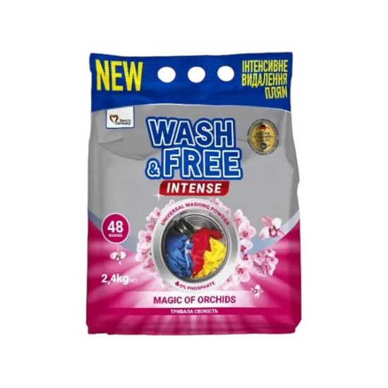 Порошок для прання Wash&Free Intese 2400г універсальний Магія орхідей 005650