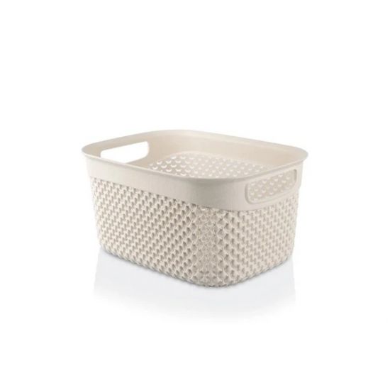 Корзина 3,3 л Drop Design кремовая M-162 (23,5 × 17,5 × 12 см)