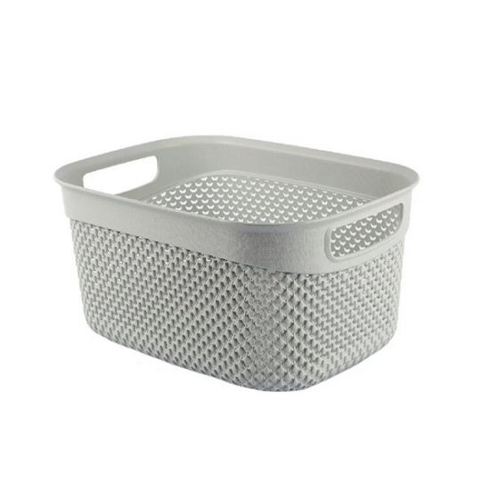 Корзина 6,6л 29*21,5*15см Drop Design серая M-163