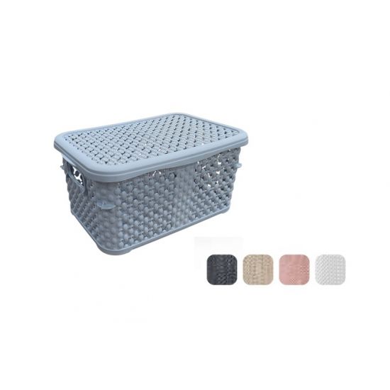 Корзина с крышкой 1,25л Pearl mini антрацит 2131 10