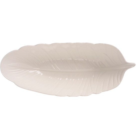 Блюдо LED Deep Leaf White, 35х14х8 см B010392
