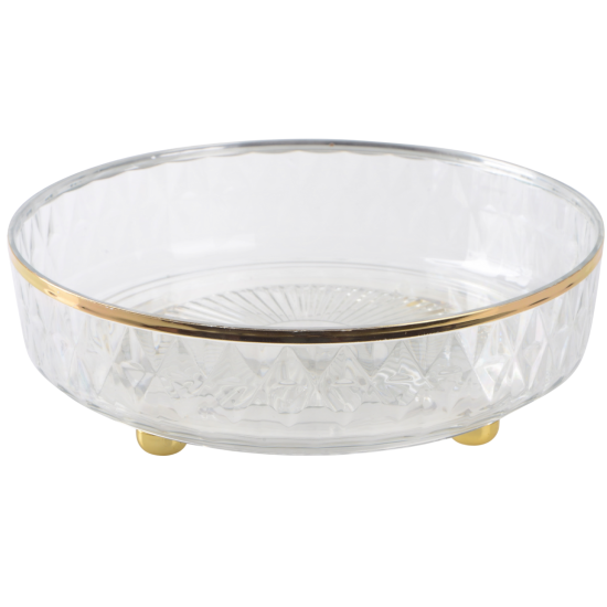 Блюдо LED Twist Clear Gold B100076