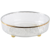 Блюдо LED Twist Clear Gold B100076