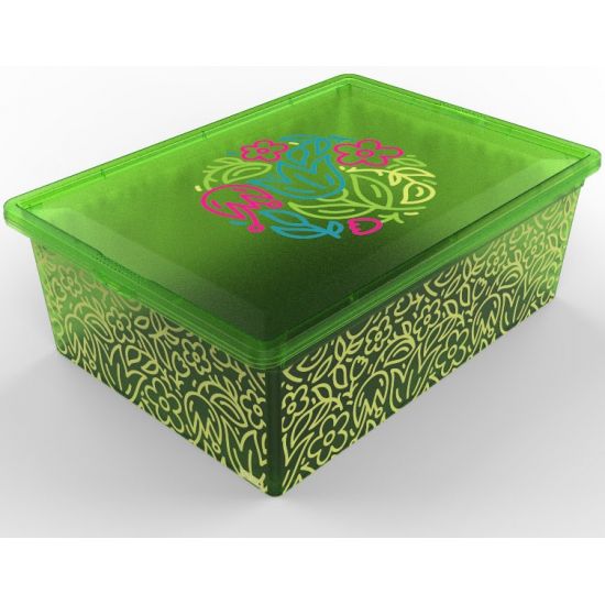 Контейнер Qutu Light Box Flouresent Green, 25л LIGHT BOX с/к FLOURESENT
