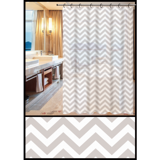 Шторка для ванної Idea Home ZHY147-2 Zigzag ZHY147-2