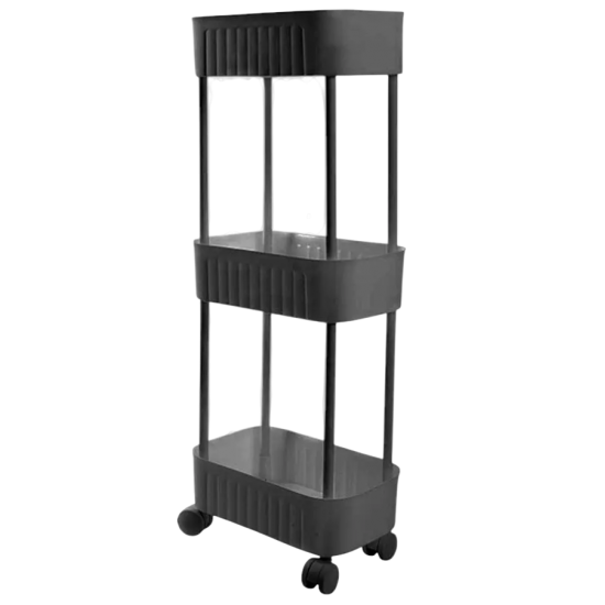Етажерка 3-х ярусна Violet House 6020 Honeycomb GREY 17х27х73 см