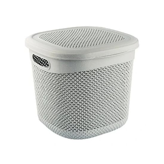 Кошик з кришкою 15л 32*30,5*28см Drop Design хол-зелений M-166