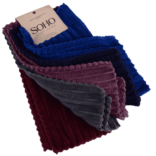 Набір рушників 30*30см 5шт мікрофібра Soho Stripe