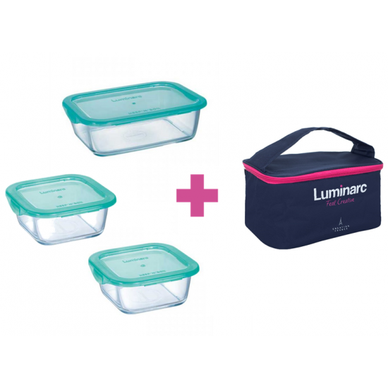 Набір контейнерів із сумкою Luminarc Keep'n Box, 3 шт P8001
