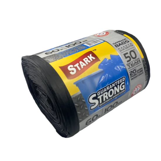 Пакеты для мусора Stark 5019 чёрные 60×100