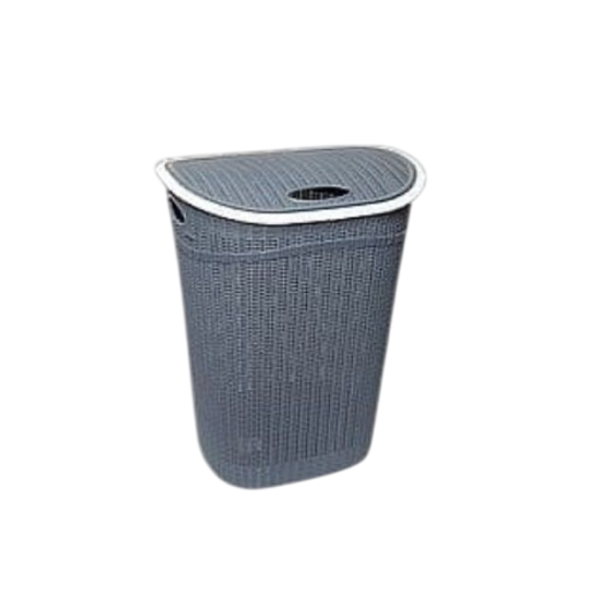 Кошик з кришкою 52л Євров'язка 40*36*60 сірий LA-150