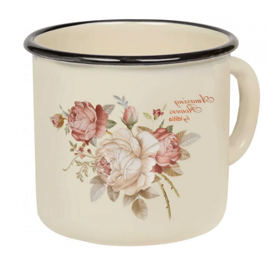 0107/2 Кухоль 1,0л "Rose Amazing Flowers (milk)" (18шт)