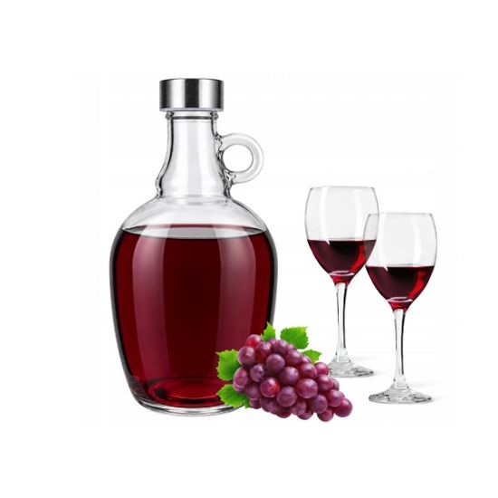 Бутыль для вина 1,0 л стеклянная с крышкой 9206