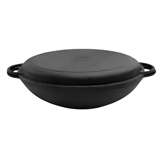 Каструля WOK чавунна 5,5л 300*130мм кришка-сковорідка 3013W-KS