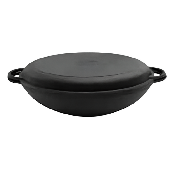 Каструля WOK чавунна 3,5л 260*120мм кришка-сковорідка 2612W-KS